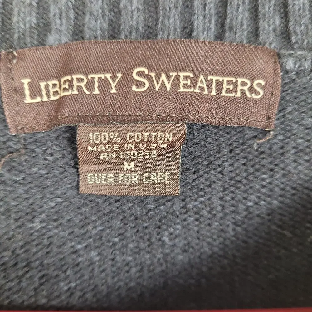 Vintage Liberty Sweaters tan and grey argyle sweater Size Medium Preppy Dadcore